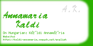 annamaria kaldi business card